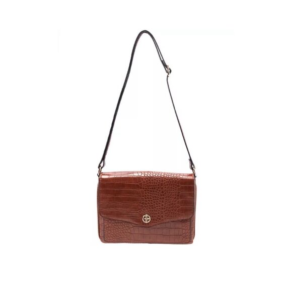 Giani Bernini Croco Envelope Crossbody Pre - Owned Great Condition - Picture 1 of 7